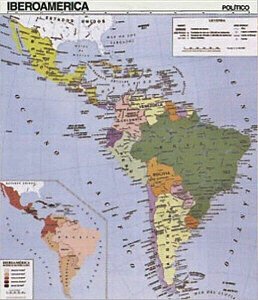 Mapa - Iberoamérica Politico