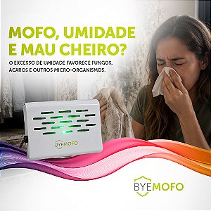 Desumidificador Eletrônico Antimofo BYEMOFO Armário Closet Elimina Mofo Bolor Ácaros e Fungos