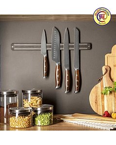 Barra Magnética Imã Suporte Facas Porta Temperos Ferramentas | 33 CM