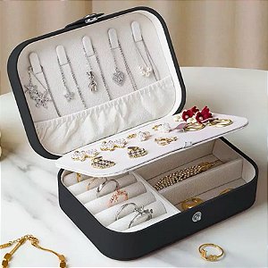 Porta Joias Grande Organizador Viagem Portátil Caixa Armazenamento colar, brincos, anéis, pulseira