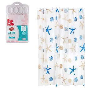 Cortina Box Banheiro Vinil 180cmx180 Clink Estampa Sortidas Cor Variada E Sortida