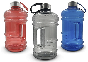 Garrafa de Água 2,2 Litros Squeeze com Alça | Mini Galão Mini Galão Academia Esporte Hidratação Prática | Anti-Vazamentos e Odor | Linha Premium