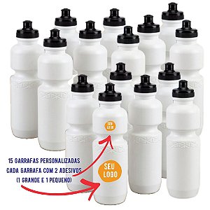 15 Garrafas Squeeze Plastico Grande 750ml Agua Academia Futebol | Personalizada