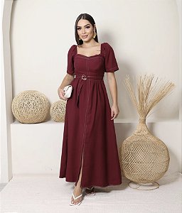 Vestido Angélica Marsala