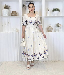 Vestido Marina Butterfly Azul