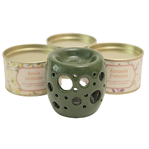 Difusor de cerâmica furinhos verde
