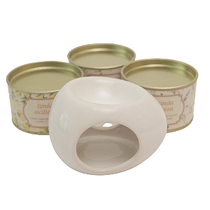 Difusor de cerâmica orgânico branco