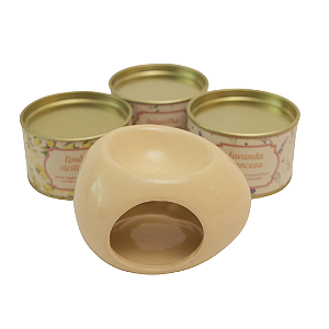 Difusor de cerâmica orgânico bege
