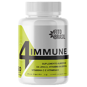 4Imune (Suplemento de Zinco, Vitamina D3, Vitamina C, Vitamina E) - 60 cápsulas de 550 mg