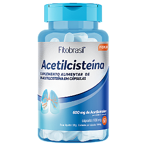 Acetilcisteína - 60 cáps de 600 mg
