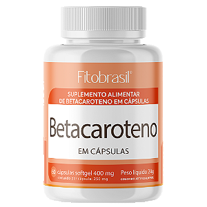 Betacaroteno - 60 cáps de 400mg