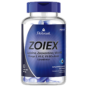 Zoiex - Luteina, Zeaxantina, Vit A, Ômega 3, Vit E, B2, e Ácido Linolênico - 60 cáps - 400mg