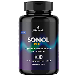 Sonol Plus (Melatonina, Triptofano, Inositol, Teanina e Glicina) - 60 cáps