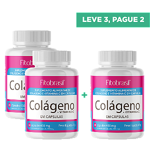 Colágeno com vitamina C 60 cáps - LEVE 3, PAGUE 2