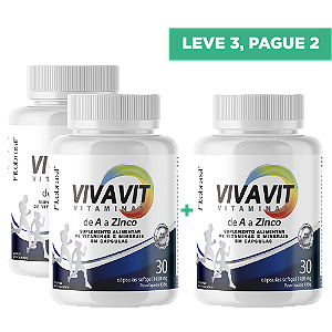 Vivavit Supl. Vitaminico e Mineral 30 cáps - LEVE 3, PAGUE 2