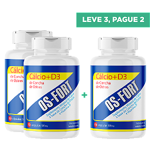 Os-fort -Cálcio de Concha de Ostras com Vit D3 - LEVE 3, PAGUE 2