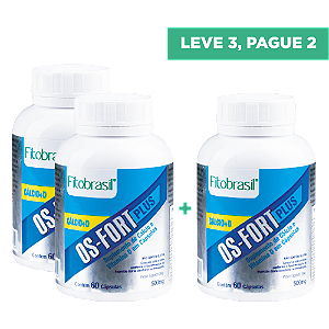 Cálcio OS-FORT PLUS D3  60 cáps - LEVE 3, PAGUE 2