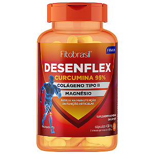 Desenflex (Curcumina, Colágeno tipo II e Magnésio) - 60 cáps
