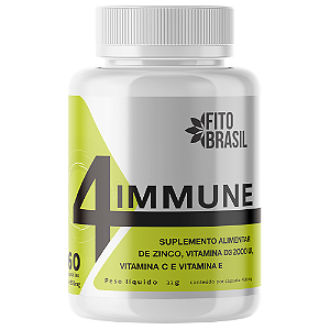 4Imune (Suplemento de Zinco, Vitamina D3, Vitamina C, Vitamina E) - 60 cápsulas de 550 mg