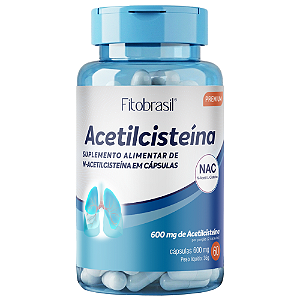 Acetilcisteína - 60 cáps de 600 mg