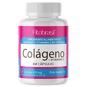 Colágeno com vitamina C 60 cáps
