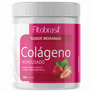 Colágeno em pó sabor Morango 200g