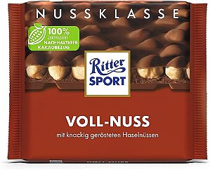PRÉ VENDA - Chocolate Ritter Sport Voll - Nuss 100g