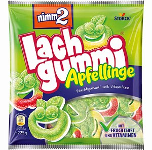 Nimm2 Lachgummi Apfellinge 225g - Gomas de maçã verde Importadas da Alemanha