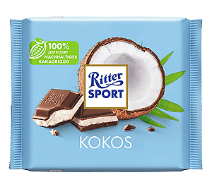 PRÉ - VENDA Chocolate Ritter Sport Kokos 100g
