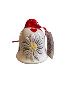 Delicados Sinos Natalinos de Cerâmica