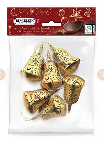 PRÉ VENDA - Riegelein Christmas Bells Bag 75g - Sinos Natalinos de chocolate ao leite
