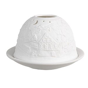 Domelights - Porta velas de Porcelana Casas Alemãs - Importado da Alemanha