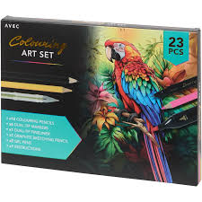 Conjunto para Desenhar e Colorir – 23 Peças - Importado da Alemanha