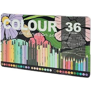 Conjunto de Combinação de Cores – 36 Peças em Lata Prática