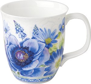Caneca de Porcelana Fina - Springtime Blues - Importado da Alemanha