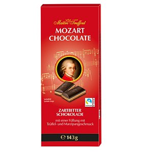 PRÉ VENDA - Chocolate Truffout Mozart Zartbitterschokolade 143g