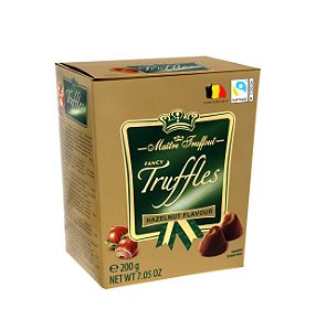 PRÉ VENDA - Maitre Truffout Truffles Haselnuss Flavor 200g – Trufas de Chocolate com Avelã