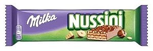 PRÉ VENDA - Milka Nussini Haselnuss 31,5g – Chocolate Crocante com Avelã