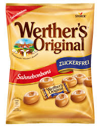 PRÉ VENDA - Werther’s Original Zuckerfrei – Balas de Caramelo Sem Açúcar