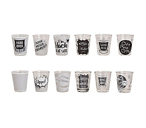 PRÉ VENDA - Schnapsglas Trinksprüche aus Glas