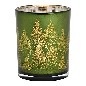 PRÉ VENDA - Porta-Velas Decorativo “Winterwald” – Vidro Verde
