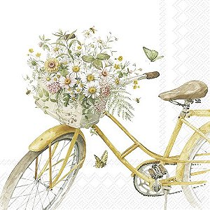 Guardanapo Unitario para Decoupage - FLOWER BIKE