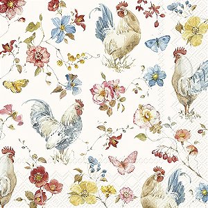 Guardanapo Unitario para Decoupage - COUNTRY ROOSTER