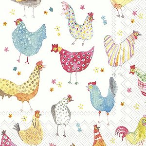 Guardanapo Unitario para Decoupage - JOLLY HENS