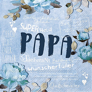 Guardanapo Unitario para Decoupage - PAPA BLUE