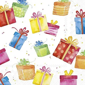 Guardanapo Unitario para Decoupage - BIRTHDAY PRESENTS