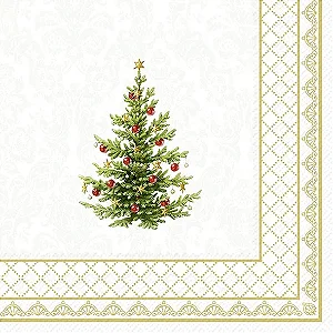 Guardanapo Unitario para Decoupage - CLASSIC CHRISTMAS TREE
