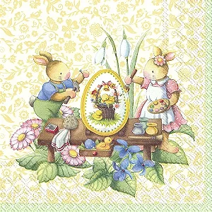 Guardanapo Unitario para Decoupage - EASTER SPRING FANTASY (V&B)