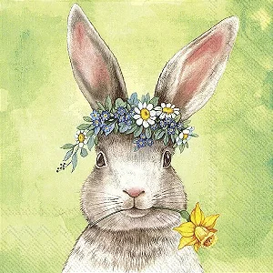 Guardanapo Unitario para Decoupage - EASTERFRIENDS 'BUNNY'