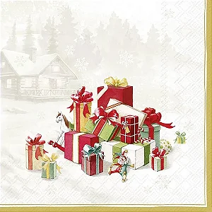Guardanapo Unitario para Decoupage - HAPPY PRESENTS